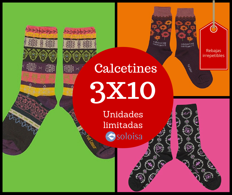 Rebajas en calcetines de Full Colour. Pack de 3 por 10 €, en Soloisa Corseteria